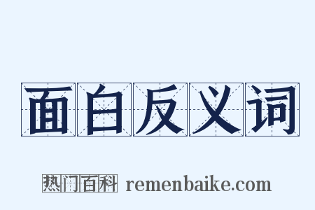 面白反义词是什么意思的图片